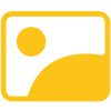 An arch defined by a quarter of a circle in yellow.