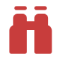 red binoculars