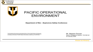 PACIFIC OE DoW Explosives Safety Conference